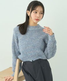 earth music&ecology ブラッシュヤーンニットプルオーバー