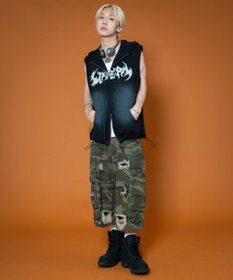 WEGO ノースリーブグラフィックZIPパーカー