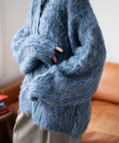 WEGO 【軽量】ブラッシュニットBIGカーディガン