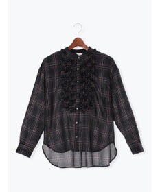 Te chichi チェックフリルブラウス