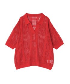 earth music&ecology レーシースキッパーポロニットプルオーバー