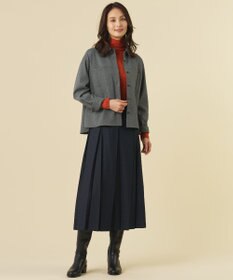 J.PRESS LADIES 【WEB限定カラーあり】T/W ミルドチェック＆千鳥 プリーツ スカート