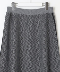 自由区 L 【WEB限定・マルチウェイ・洗える】ヘリンボーン柄リバーシブルニット セットアップ