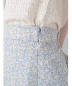 earth music&ecology フラワープリントフレアスカート