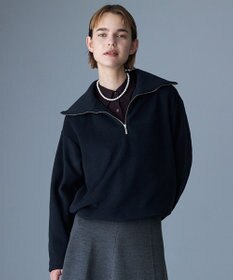 ICB 【洗える】 トスカーナフリース ハーフジッププルオーバー ネイビー
