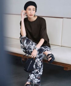 ICB L 【接触冷感・速乾・洗える】Ly.Coハイゲージ ドルマンスリーブプルオーバー