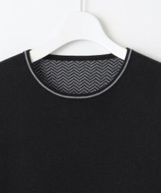 自由区 L 【WEB限定・マルチウェイ・洗える】ヘリンボーン柄リバーシブルニット セットアップ