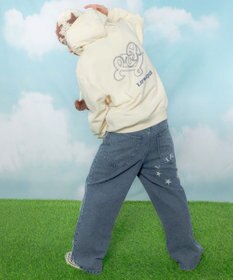 WEGO 【ユニセックス着用ITEM】ハートモチーフプルパーカー