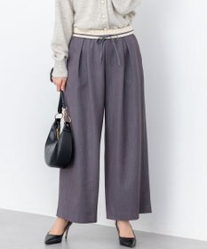 組曲 L 【加藤ローサさん着用】ラメストライプ ワイドパンツ