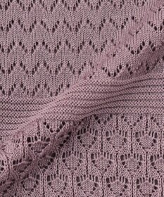 Feroux 【洗える】透かし編みニット ワンピース