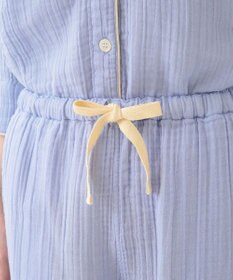 UCHINO クレープガーゼ ノーカラーレディスパジャマ