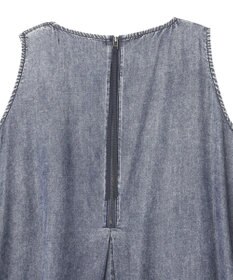 YECCA VECCA バイオ加工ヴィンテージデニムタックワンピース