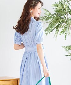 Tiaclasse 【洗える】小顔効果も叶えるスキッパーシャツワンピース