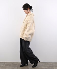 LENO ARAN PULLOVER【UNISEX】アラン柄ニットプルオーバー/カーディガン