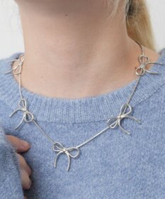WEGO Lメタルリボンチェーンネックレス