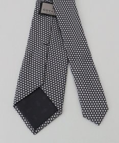 GOTAIRIKU 【日本製】西陣ネクタイ_ブラック×シルバー系