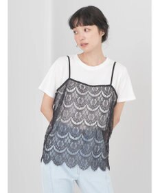 earth music&ecology ＳＥＴ２点レースキャミソール＋ＴＥＥ