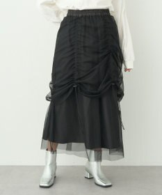 earth music&ecology ２ｗａｙドロストチュールスカート