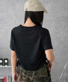 WEGO グラフィックショートサイドリボンドロストT