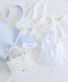 Maison de FLEUR ドットチュールラウンドポーチ