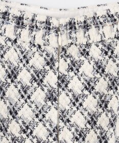 ANY SIS L パフィツイードミディ スカート