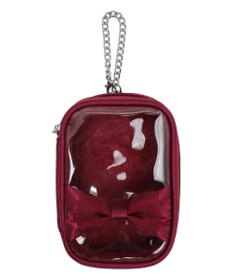 WEGO 【痛バ＆推し活グッズ】ダブルリボンサテンぬいポーチ