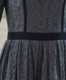 Tiaclasse 【洗える】レースコンビフレアワンピース