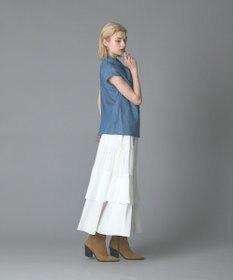 GRACE CONTINENTAL シアーデニムボウタイブラウス
