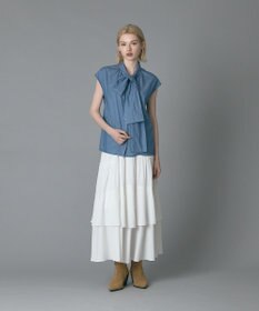 GRACE CONTINENTAL シアーデニムボウタイブラウス