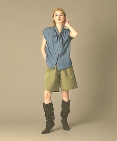GRACE CONTINENTAL シアーデニムボウタイブラウス