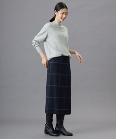 J.PRESS LADIES S 【洗える】CASHMERE BLEND スタンドカラー ニット