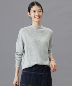 J.PRESS LADIES S 【洗える】CASHMERE BLEND スタンドカラー ニット