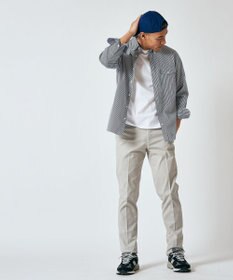 J.PRESS MEN オーガニックコットントリコチンストレッチ スローンパンツ