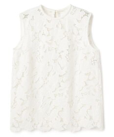 BEIGE， CITRINE / エンブロイダリーレースノースリーブブブラウス