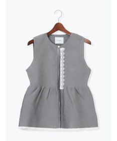 Te chichi レースペプラムベスト