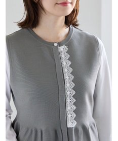 Te chichi レースペプラムベスト