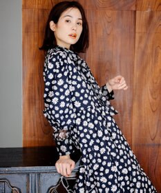 組曲 L 【組曲×setsuko sagittaire】ハイカウントストレッチプリントワンピース