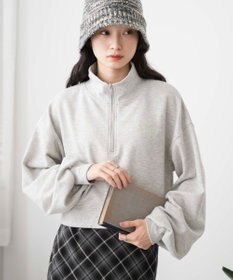 WEGO ハーフジップショートスウェット