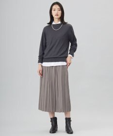 J.PRESS LADIES 【洗える】SOFT TOUCH WOOL 立ち襟 ニット