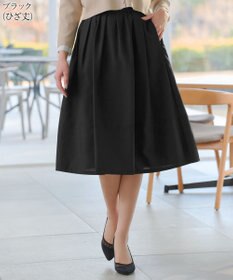 Tiaclasse 【新色追加・選べる丈】麻調タックフレアスカート