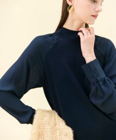 BEIGE， 【WEB限定・洗える】LECERF / 異素材ドッキングストレッチニット