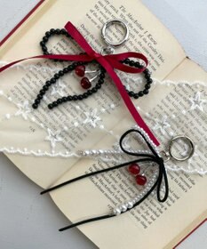 WEGO チェリーリボンビーズキーホルダー