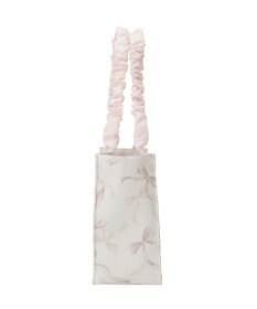 Maison de FLEUR リボン柄ギャザーハンドルスクエアトート