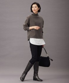 J.PRESS LADIES S ニードルパンチ ハイネック カットソー