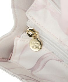 Maison de FLEUR リボン柄ギャザーハンドルスクエアトート