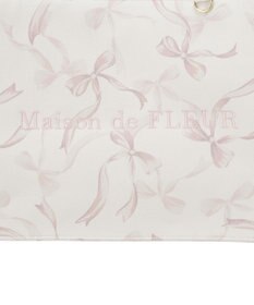 Maison de FLEUR リボン柄ギャザーハンドルスクエアトート