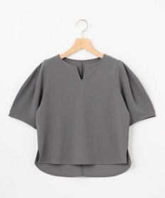 組曲 S 【WEB限定】ジョーゼットジャージーランタンスリーブ5分袖 ブラウス