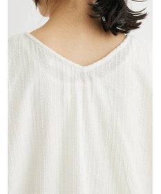 Green Parks インド綿　ＳＥＴ２点　マルチ刺繍ブラウス＋タンク