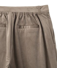 YECCA VECCA ベルテッドカルゼ起毛ワイドパンツ