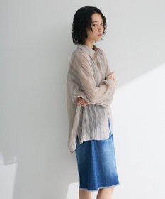 Green Parks シアーワッシャーロングスリーブシャツ